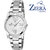 Ziera Round Dial Silver Analog Watch For Women-Zr8015