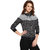 Campus Sutra Grey,Grey Solid Long Sleeve Cotton Hooded Sweatshirt For Women