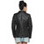 Campus Sutra Black Solid Nylon Jacket For Women