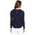 Campus Sutra Blue Solid Cotton Jacket For Women