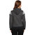 Campus Sutra Grey,Grey Solid Long Sleeve Cotton Hooded Sweatshirt For Women