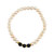 Pearlz Ocean Freshwater Pearl And Black Jade Stretchable Bracelet For Girls