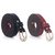 Fashno Combo Of Black And Maroon Casual Leatherite Belt For Women (Pack of 2)