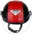 MPIRed/Black Leather Look Open Face Helmet For Moterbike Helmet For All