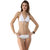 Eye-Catching Haltered Lovable White Bikini Set