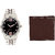 Crude Smart Combo Analog Watch-rg573 With Brown Leather Wallet