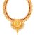 Spargz Laxmi Gold Brass Kempu Stone Pearl Necklace Set For Women AINS 100