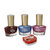 Combo Of Maroon Pink And Blue Nailpaint With Nailpaint Remover