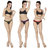 SK Dreams Multi Color Set of 3 Women's Bra  Panty Sets Combo