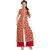 Trendz Apparels Red 60 gm Georgette Straight Cut Salwar Suit