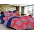 Minu cotton Double Bed Sheets With 2 Pillow Covers   -  Red