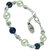 Pearlz Ocean Versallies White Shell Pearl  Blue Dyed Lapis Lazuli Bracelet