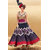 Get Online Latest Blue and red color Digital printed gown