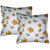 ShashiNanda Set of 2 Cotton Cusion Cover Size 40.3cm x 40.3 cm White Floral