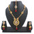 Anuradha Art Golden Finish Styled With Maroon Colour Designer Traditional Necklace Set For Women