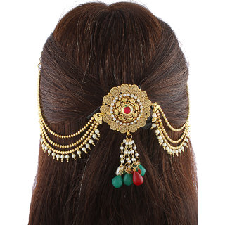 Buy Anuradha Art Golden Colour Styled With Studded Stone Designer Hair  Brooch For Women/Girls Online @ ₹600 from ShopClues