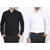 SSB Black-White Solid Formal Shirts (Pack Of 2)