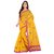 Threads Yellow Art Silk Printed Saree With Blouse