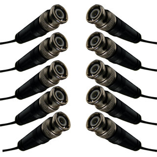 PUFFIN HIGH QUALITY BNC Connectors(Gold) For CCTV Camera, Pack Of 10 Pcs. Connectors