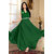 1 Stop Fashion Green Resham Embroidery Georgette Semi- Stitched Gown