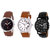 DCH Round Dail Multi Leather And Metal StrapMens Quartz Watch For Men