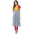 Janasya Grey Plain Crepe Straight Kurti