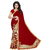 Karishma Red Georgette Lace Saree With Blouse