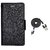 Mercury Wallet Flip Cover Case XPERIA M36H ZR  (BLACK) With usb data cable