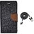 Mercury Wallet Flip Cover Case  Sony Xperia M5 Dual (BROWN) With usb data cable