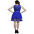 Hangup Blue Plain A Line Dress For Women
