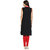 Mytri Black  Red Printed Cambric A-Line Kurta