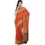 Sudarshan Silks Red Chiffon Self Design Saree With Blouse