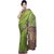 Sudarshan Silks Green Tussar Silk Self Design Saree With Blouse