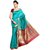 Sudarshan Silks Blue Raw Silk Self Design Saree With Blouse