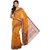 Sudarshan Silks Orange Chiffon Self Design Saree With Blouse