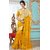 Sudarshan Silks Yellow Georgette Self Design Saree With Blouse