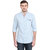 Wrangler Blue Casual Cotton Shirt for Men