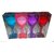 Atorakushon Pack of 4 Decorative Colorful Glass Wine Wax Designer Candles for Diwali party