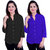 Magrace Womens Combo Of 2 Rayon Tops With Colours Black And Blue