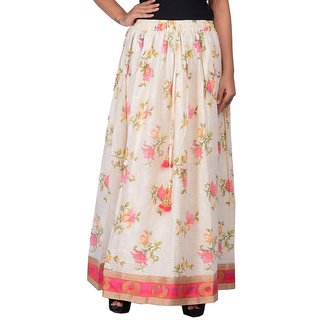 Beautiful God Krishna Printed Rayon Skirt And Cotton Yellow Top Set For  Women latest and tradition skirt top set with side Dori and fancy Latkan