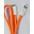 Sonilex Flat Noodle Orange Micro Usb Data Cable