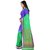 Threads Green Art Silk Printed Saree With Blouse