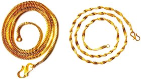 Dipali Combo Of Two Gold Plated Alloy Chain