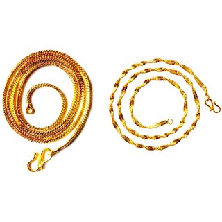 Dipali Combo Of Two Gold Plated Alloy Chain