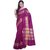 Sudarshan Silks Purple Raw Silk Self Design Saree With Blouse