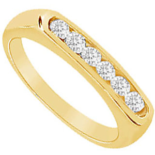 Delicate Diamond Wedding Band In 14K Yellow Gold