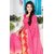 Sudarshan Silks Pink Brasso Self Design Saree With Blouse
