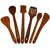Nisar Handicrafts Wooden Handmade Spoon Kitchen Utensil Set of 6