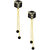Shining Jewel Black Designer Party Earring with Tassles (SJ415)