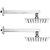 Sek 10x10 Inch Ultra Thin Shower Head with 18 Inch Square  Shower Arm-Set of 2